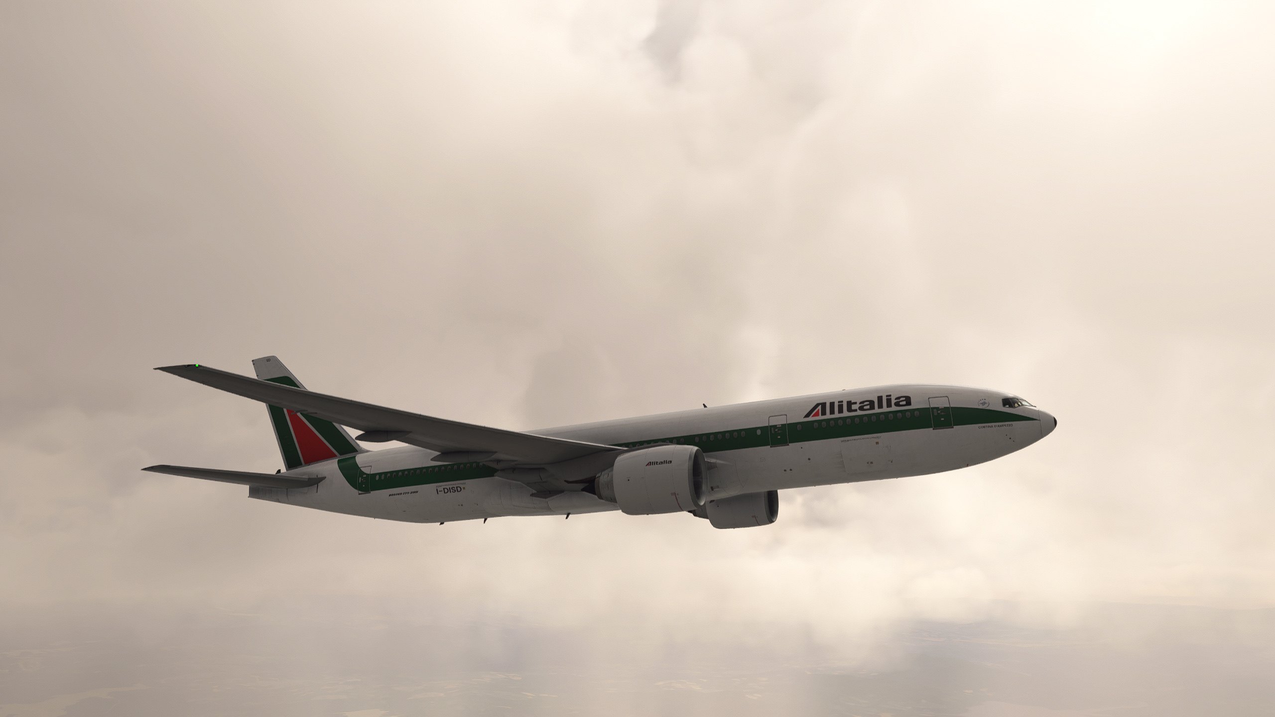 B772 Approach in heavy weather